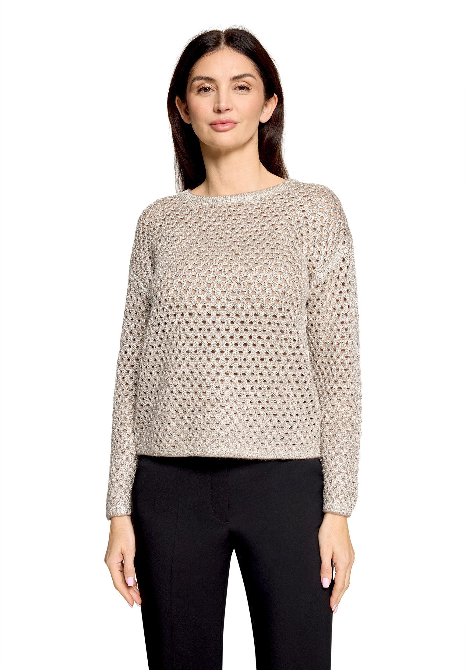 Strickpullover Damen mit Lochmuster