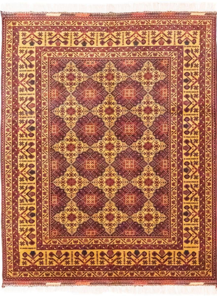 Orientteppich Afghan Samargand 151x191 Trading, rechteckig, 6 Nain Handgeknüpfter mm Höhe: Orientteppich