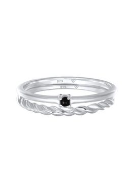 Elli Ring-Set Perle Klassik Gedreht 2er Set 925 Silber