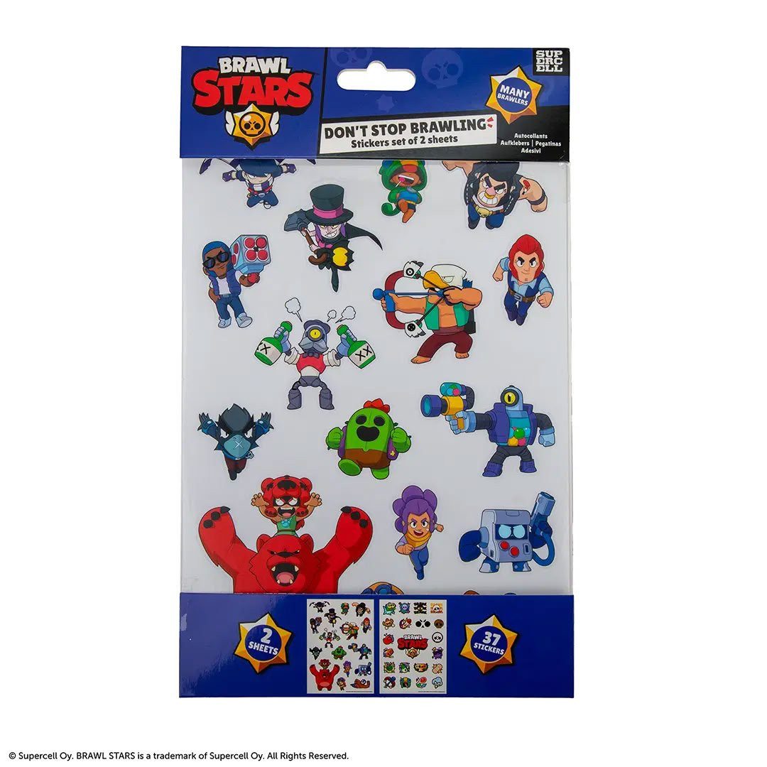 Cinereplicas Sticker Brawl Stars Sticker Set - 25 Aufkleber mit Nita, Spike & Co.