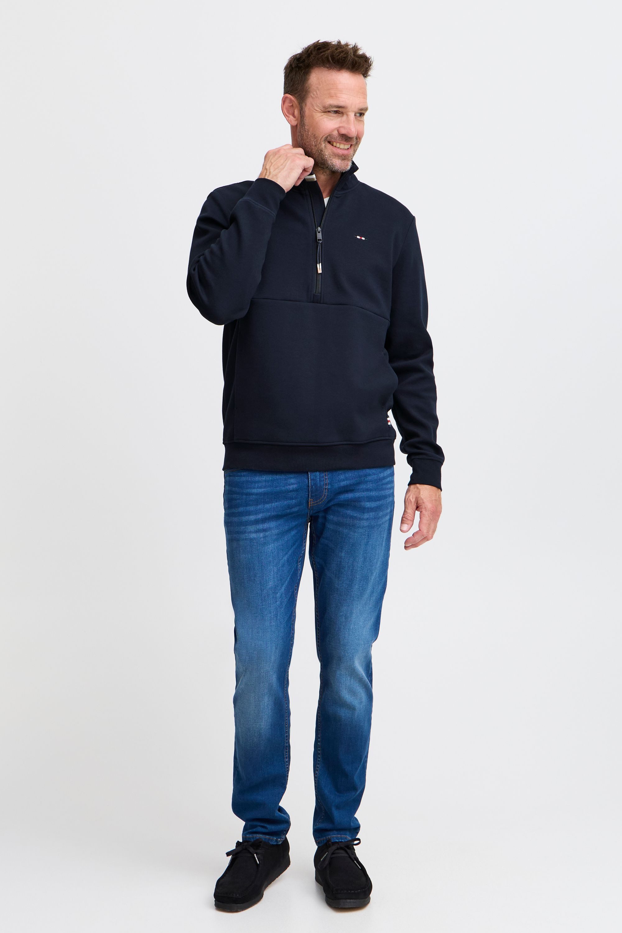 FQ1924 Sweatshirt FQWILLIAM zipneck sweatshirt Modischer Langarmpullover günstig online kaufen