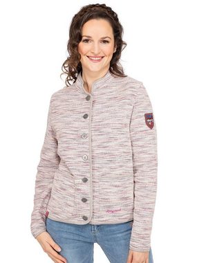 Almgwand Strickfleecejacke Strickjacke MALMOOSKOPF offwhite rose