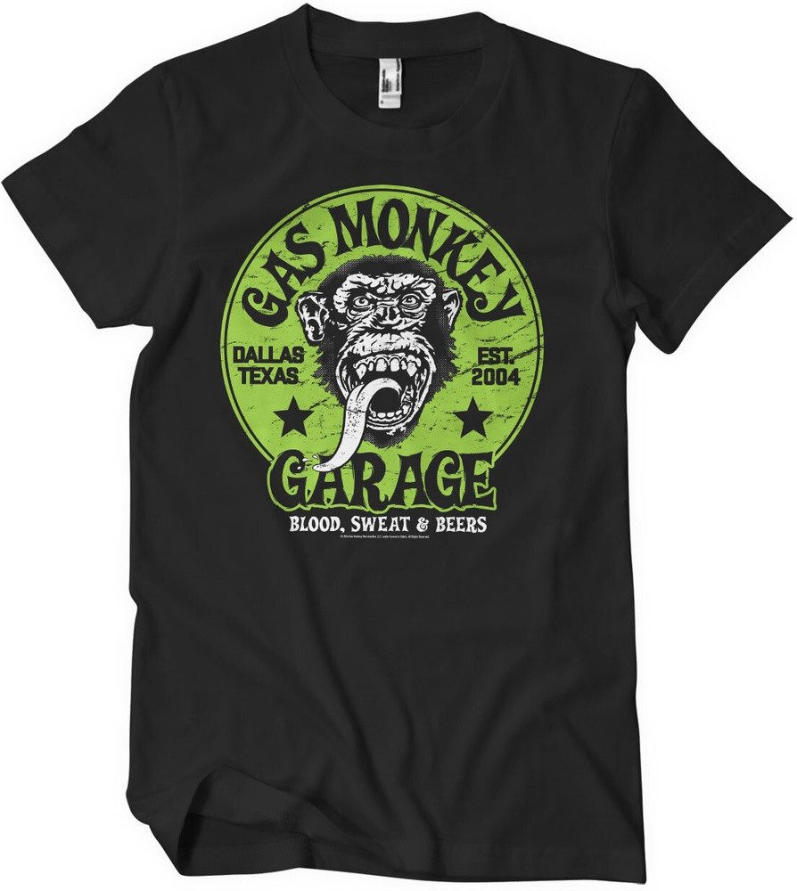 Gas Monkey Garage T-Shirt Green Logo T-Shirt