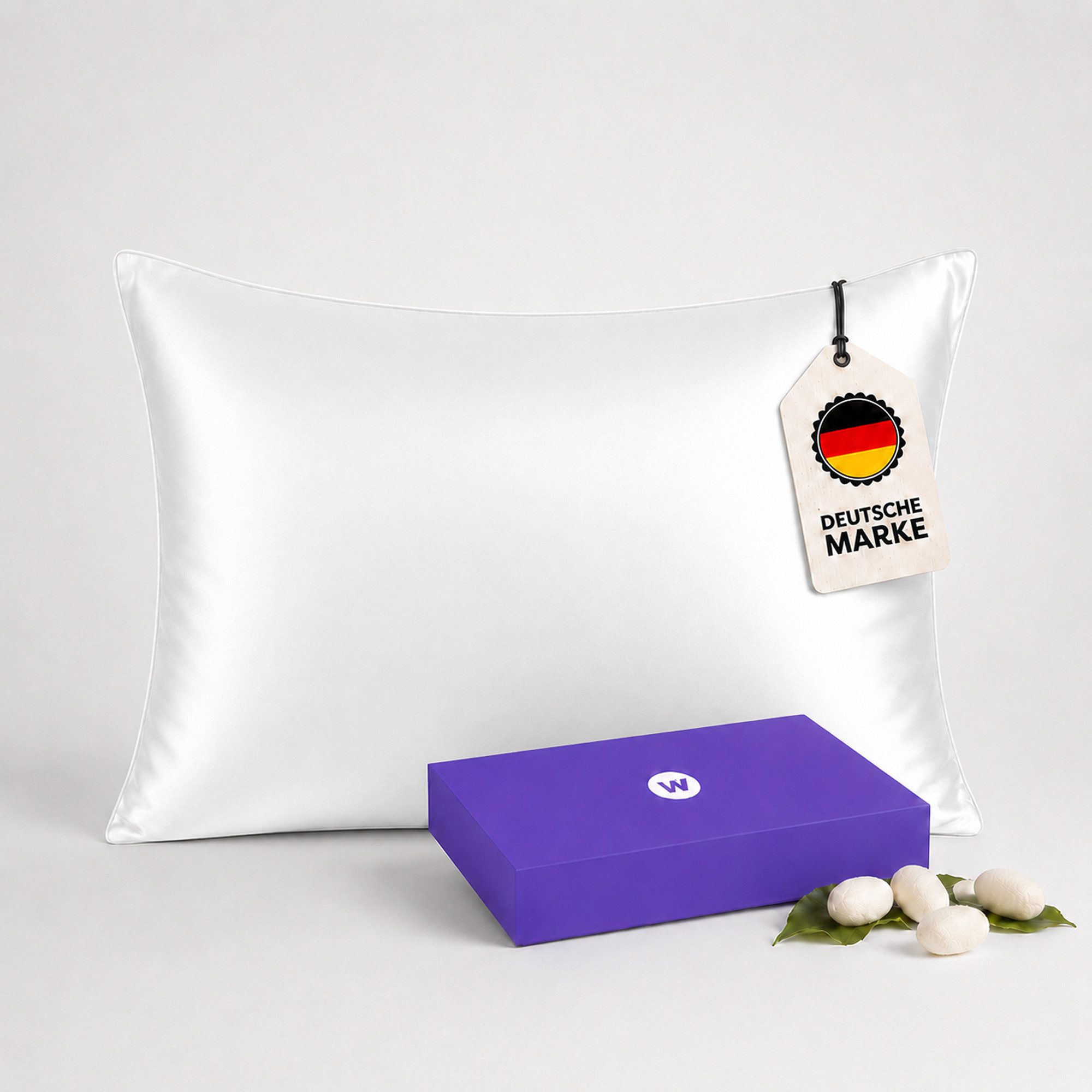 Wolkenfeld Kissenbezug Seidenkissenbezug 100 % Maulbeerseide, 22 Momme, 6A, 40x80, OEKO-TEX, (1 Stück), Sanft zu Haut und Haar, mit verdecktem Hotelverschluss & Geschenkbox