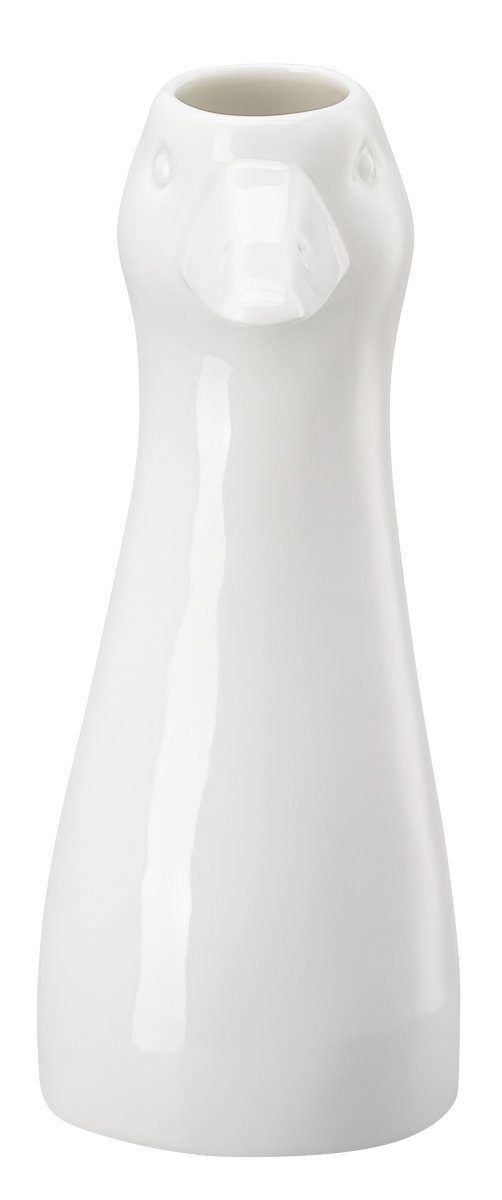 Hutschenreuther Dekofigur Gans-Vase Weiss Vase 14 cm, Vasen