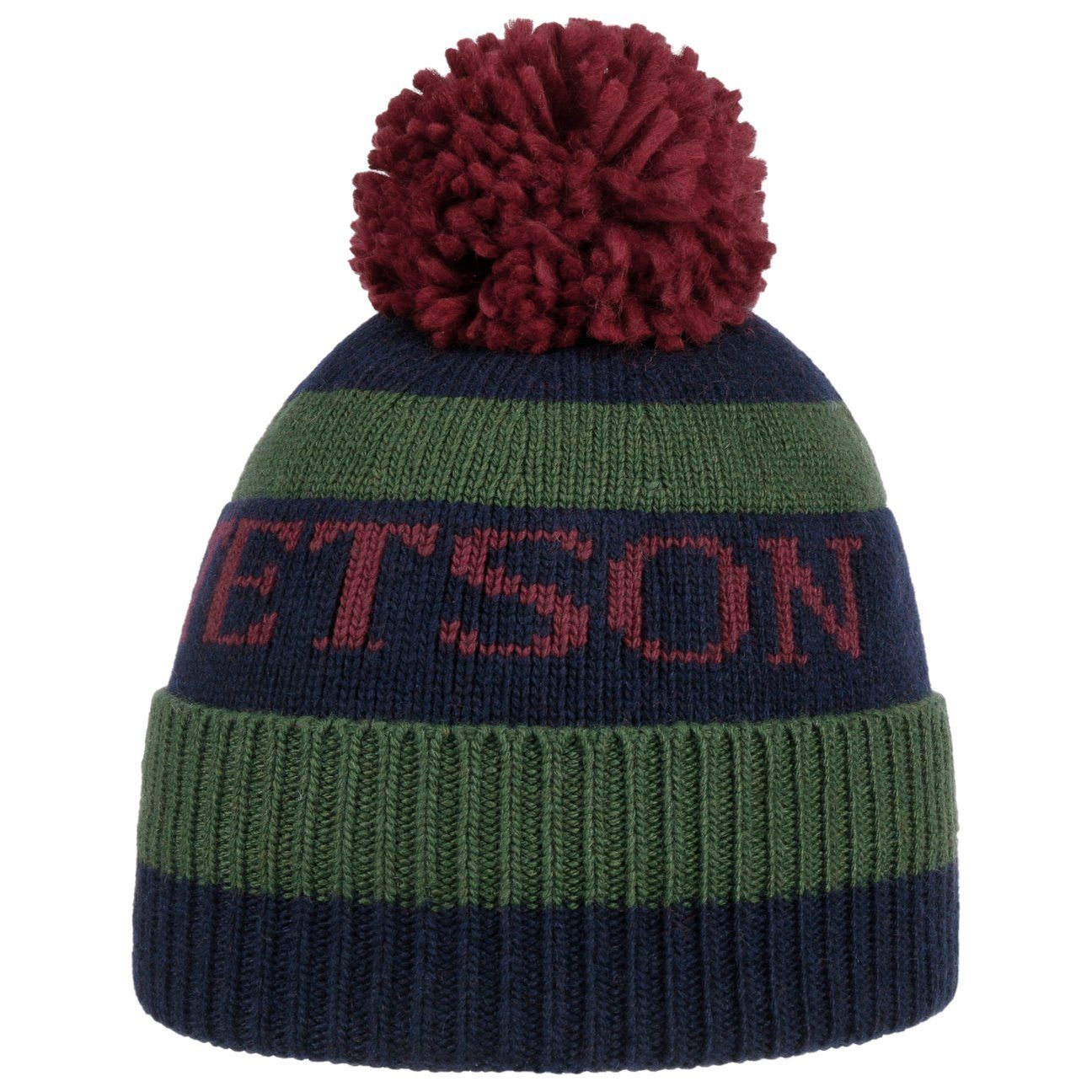 Stetson Bommelmütze (1-St) Mütze mit Umschlag, Made in Italy
