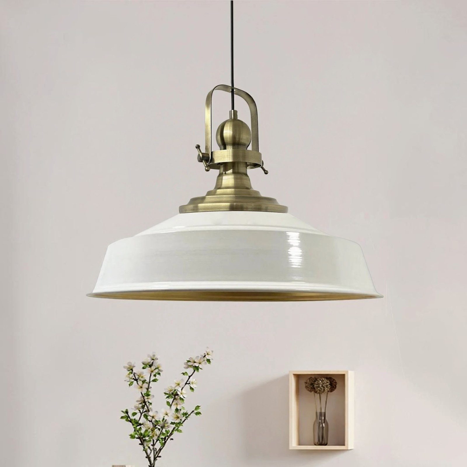 Bamyum Pendelleuchte Bamyum Pendelleuchte I Aslet l Ø41 cm E27 Metall Vintage Lampe, ohne Leuchtmittel