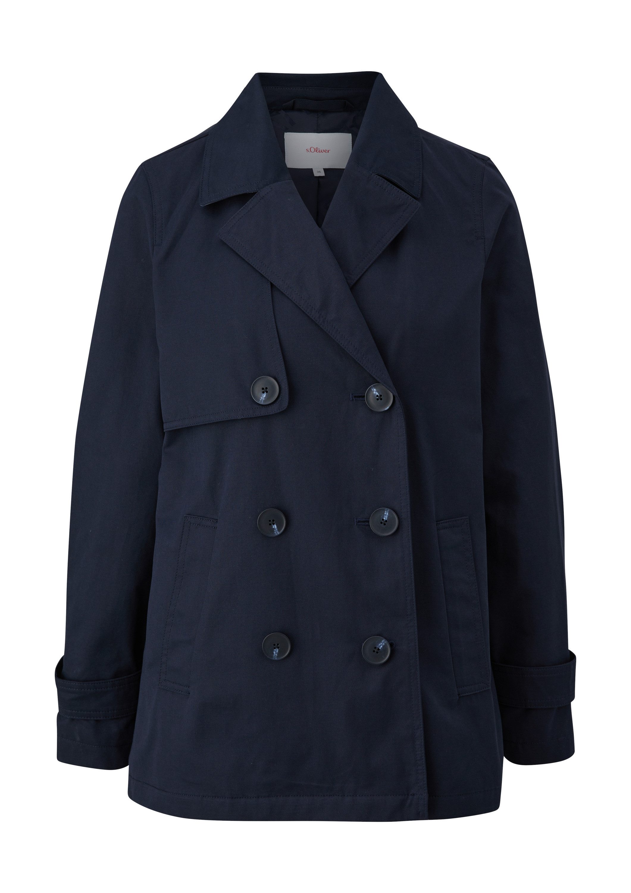 s.Oliver Funktionsjacke Outdoor-Jacke Cabanjacke aus Baumwollmix
