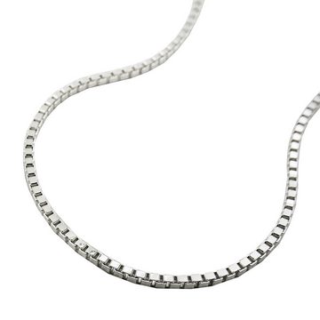 unbespielt Silberkette Halskette 1 mm Venezianerkette glänzend 925 Silber 38 cm, Silberschmuck für Damen