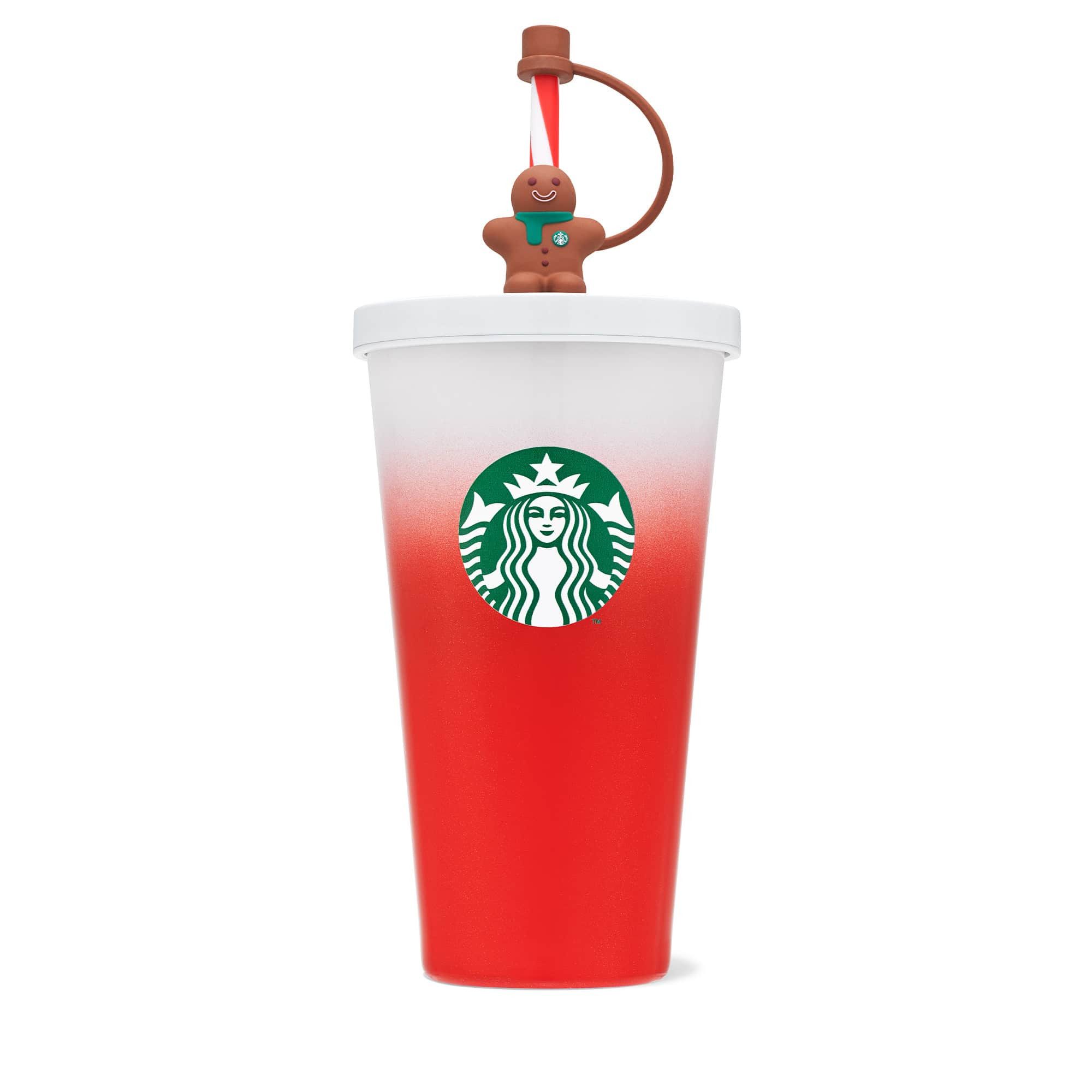 Starbucks Frühstücks-Geschirrset Starbucks Weihnachts-Edition Cold Cup 18 oz, 532 ml – Ginger Straw