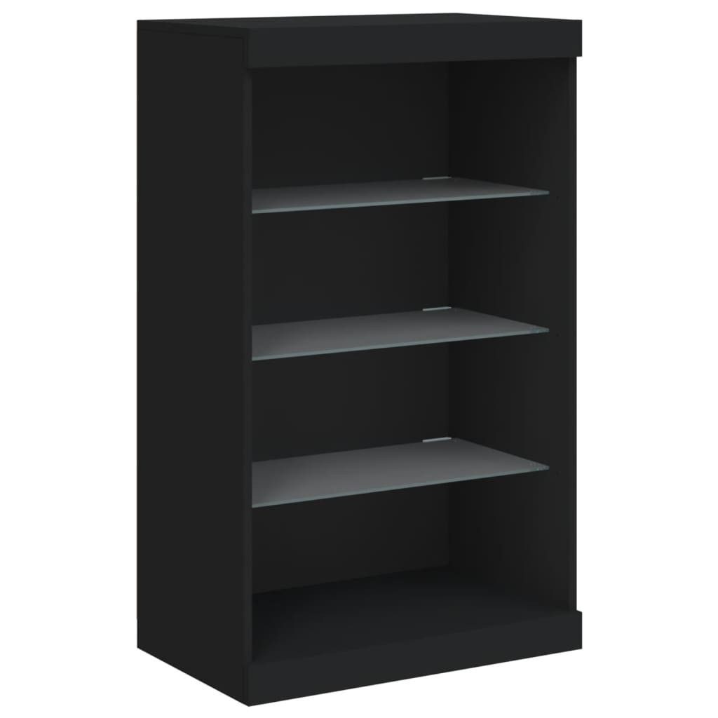 vidaXL Sideboard Sideboard mit LED-Leuchten Schwarz günstig online kaufen