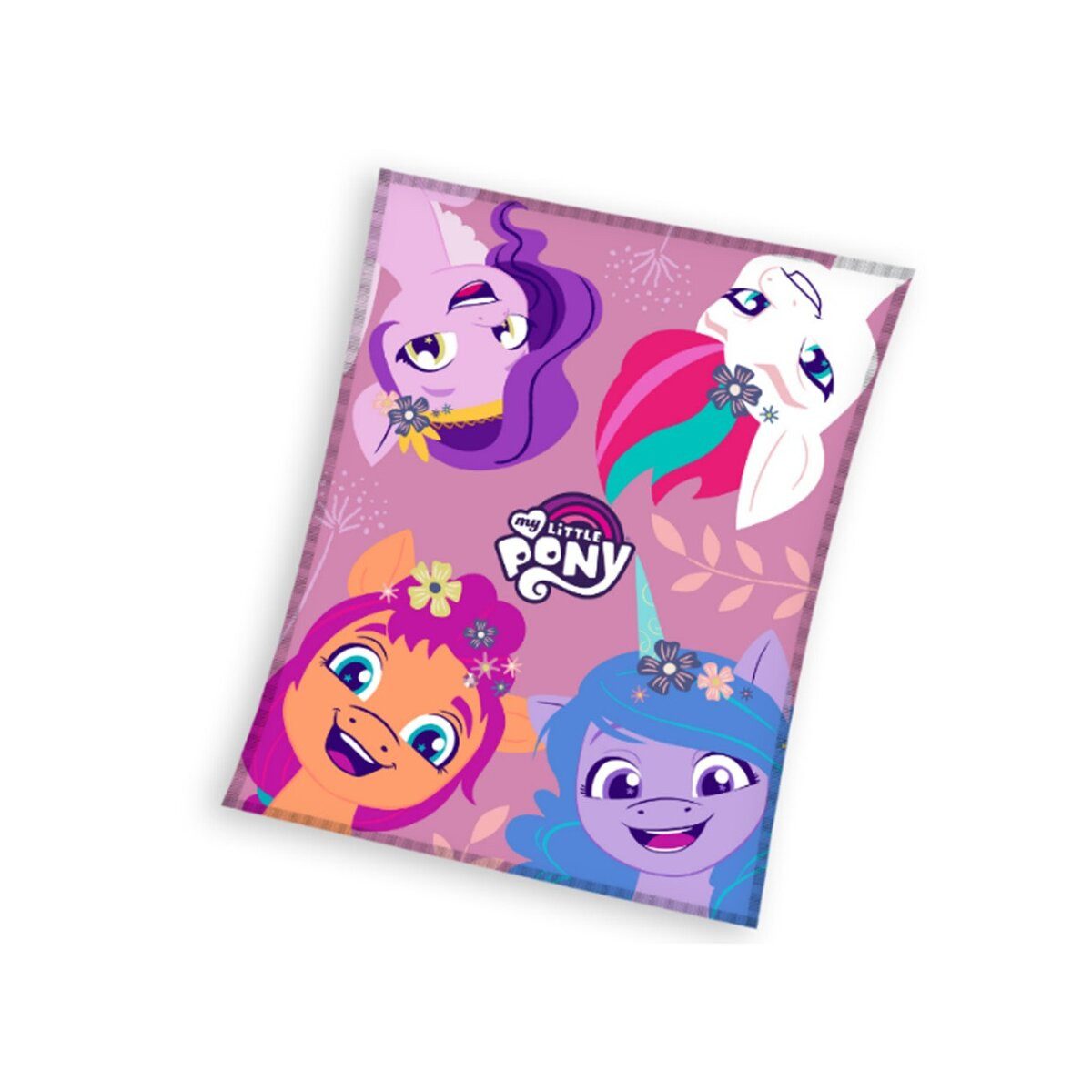 Wohndecke My Little Pony Decke 110x140cm – Polar-Fleece Sunny Bloom, My Little Pony, Geschenkidee für Mädchen und Jungen