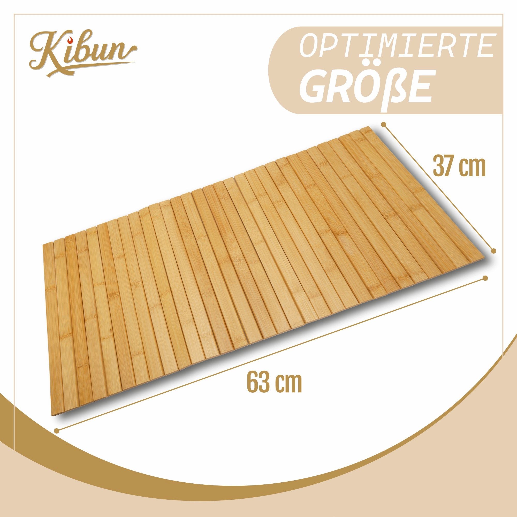 Kibun Ablagetisch Flexible Couch-Ablage aus Bambus 63 x 37 cm (Rutschfestes Sofa-Tablett, 1-St., Sofa & Couch Armlehne), Elegante Sofabar & Sessel-Ablage für Getränke & Snacks