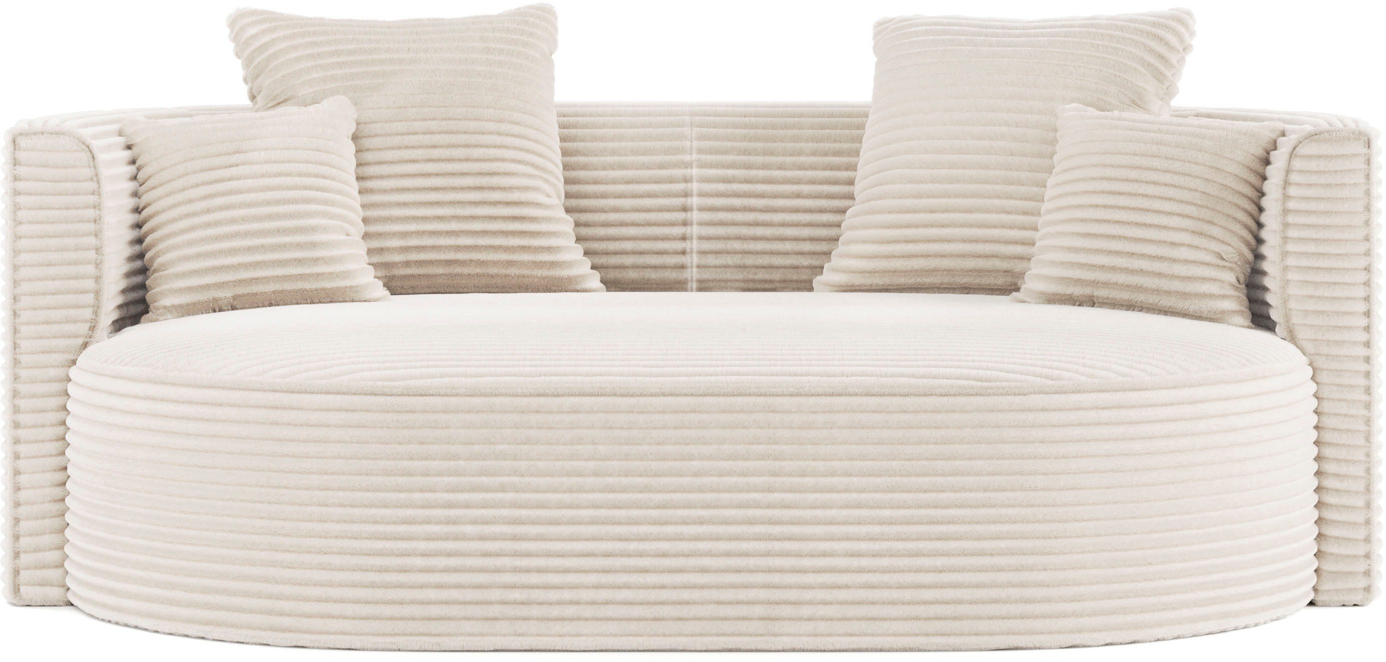 LeGer Home by Lena Gercke 2,5-Sitzer "ISALIE, rundes Loungesofa, mit Kissen günstig online kaufen