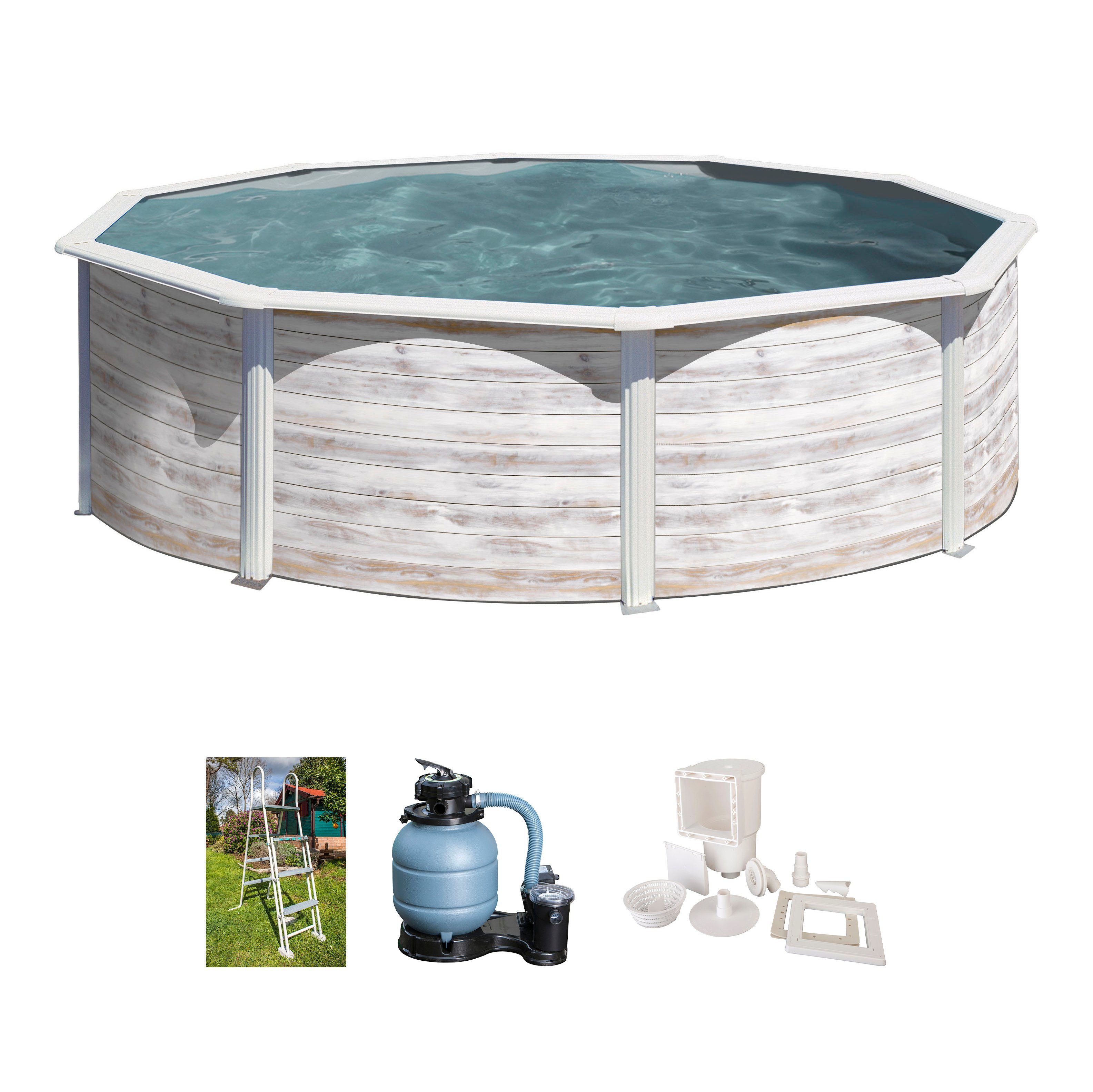 Gre Rundpool Finlandia (Set, 4-tlg), Höhe 120 cm, in versch. Größen erhältlich