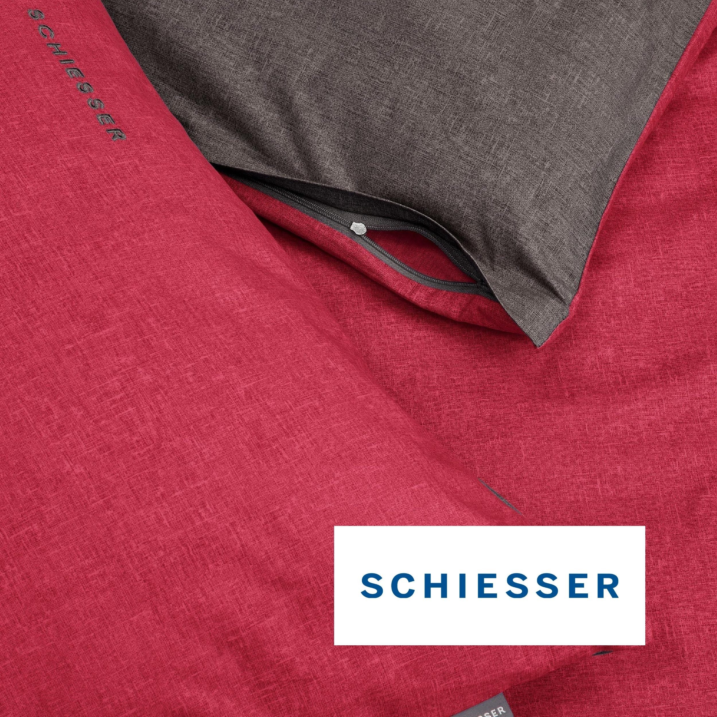 Schiesser Wendebettwäsche Doubleface aus weicher Baumwolle mit edlem Melangeeffekt, Renforcé, 2 teilig, ab Größe 135x200 cm erhältlich, OEKO-TEX® MADE IN GREEN – Bild 4 von 5