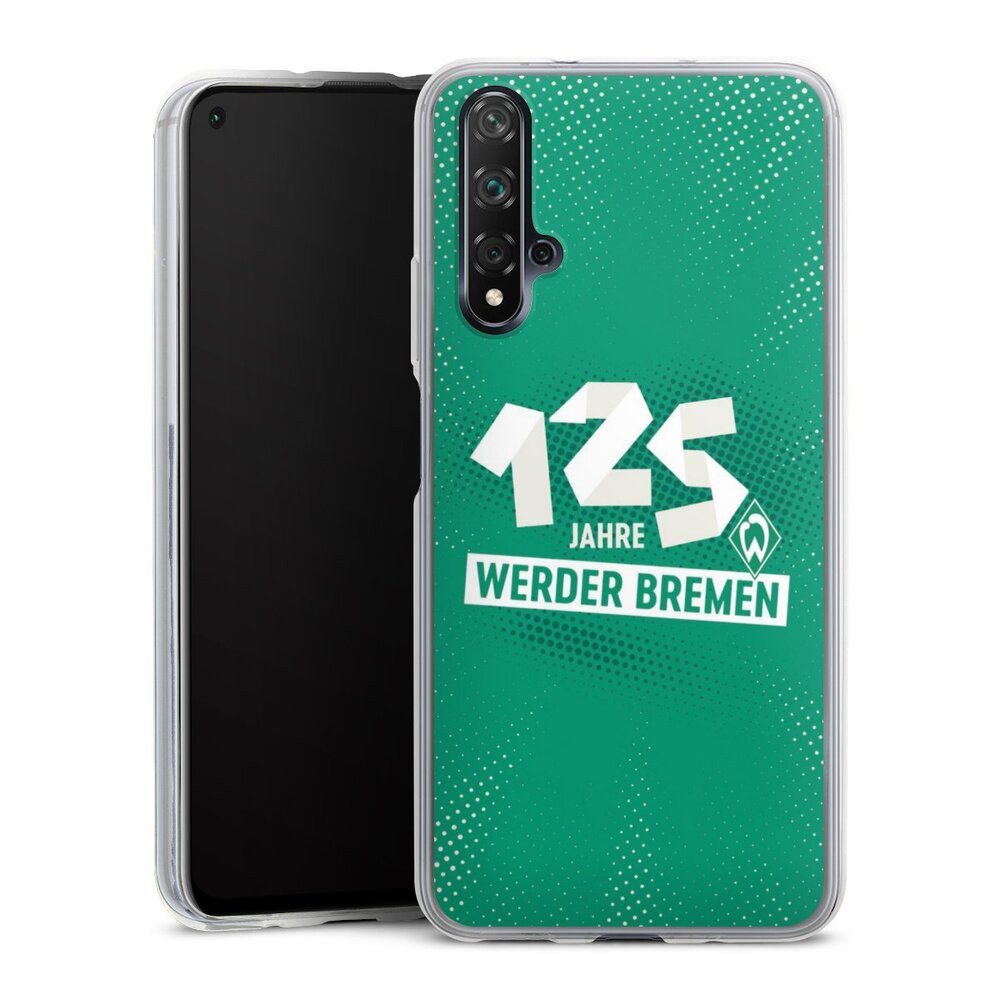 DeinDesign Handyhülle 125 Jahre Werder Bremen Offizielles Lizenzprodukt, Huawei Nova 5T Slim Case Silikon Hülle Ultra Dünn Schutzhülle