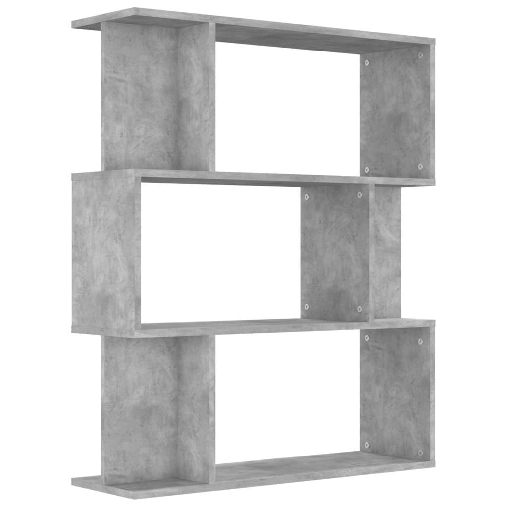 vidaXL Bücherregal Bücherregal/Raumteiler Betongrau 80x24x96 cm günstig online kaufen