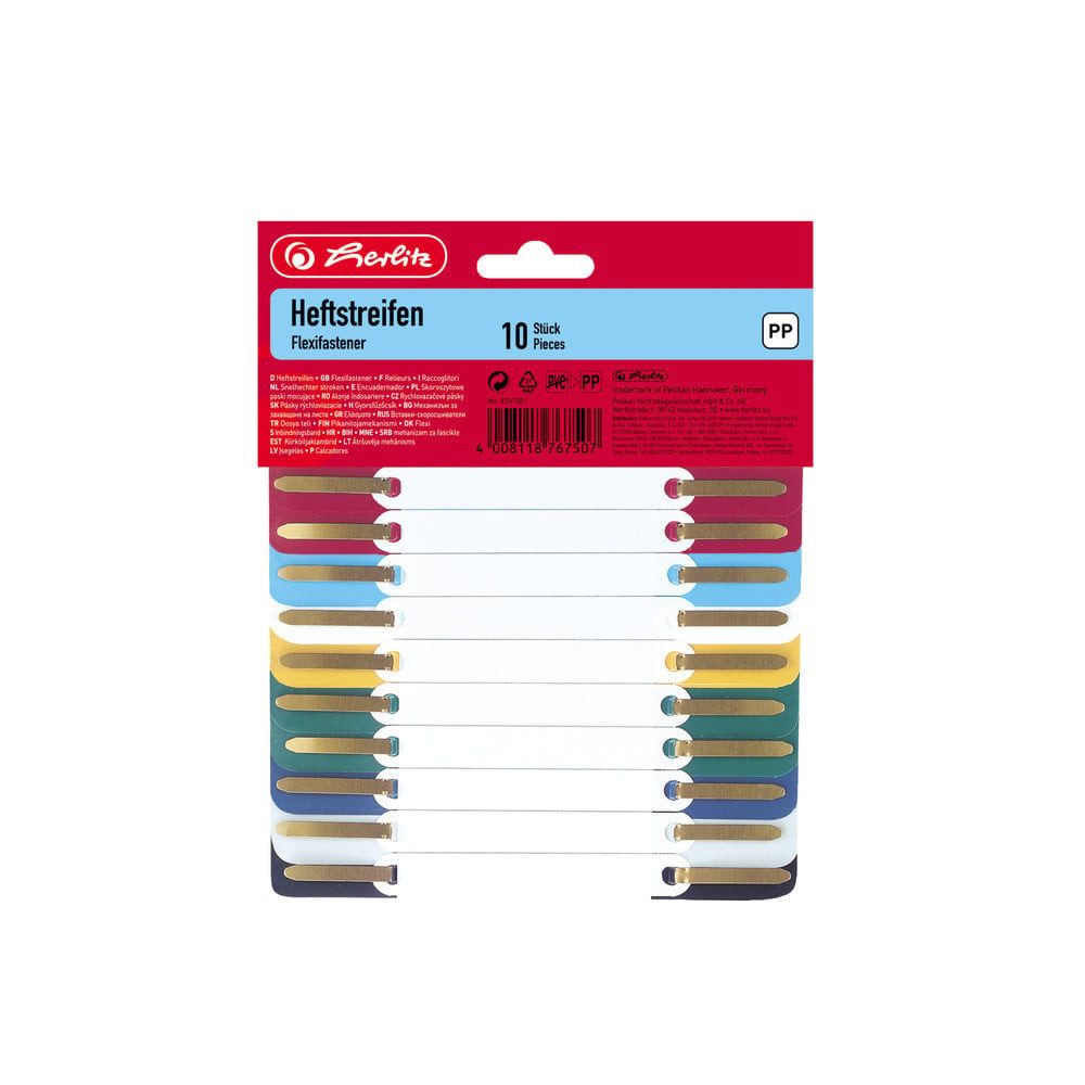 Herlitz Collegeblock herlitz Heftstreifen PP 10 Stück 3,4 x 15 cm