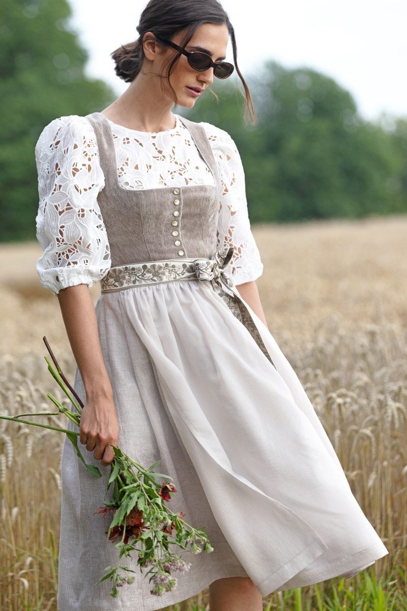 MarJo Dirndl Samt Dirndl 2tlg. - LEOPOLDSDORF - taube günstig online kaufen