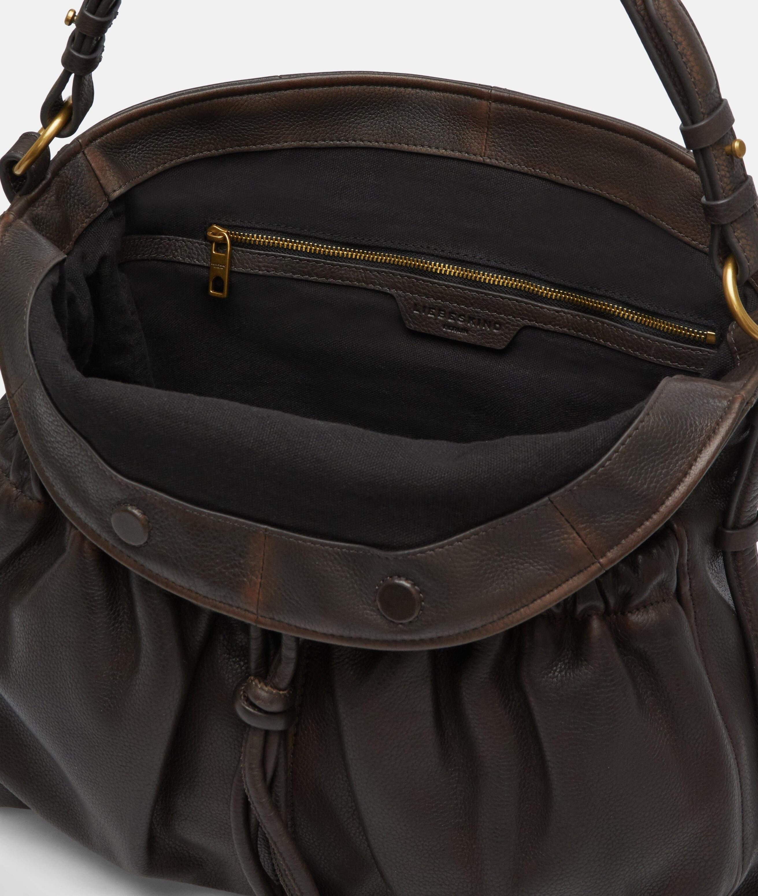 Liebeskind Berlin Schultertasche Elya Hobo M, Geräumige Hobo-Bag mit Vintage-Effekt