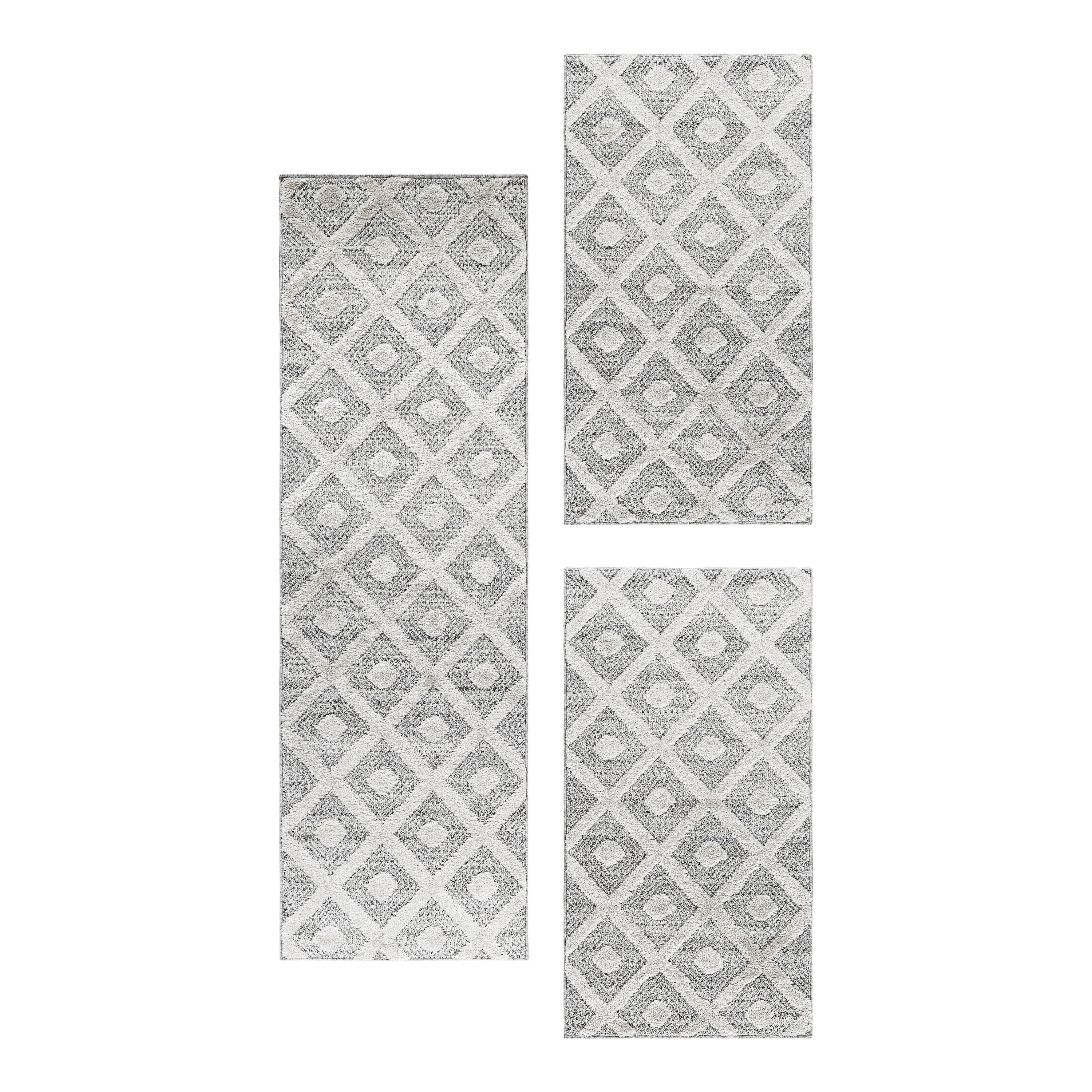 SIMPEX24 Hochflor-Bettumrandung Geometrisch Design, Höhe 20 mm, (Bett-Set, günstig online kaufen