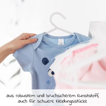 LaLoona Kleiderbügel Weiß, Babykleiderbügel 22 Stück Kinderkleiderbügel für Babys & Kinder
