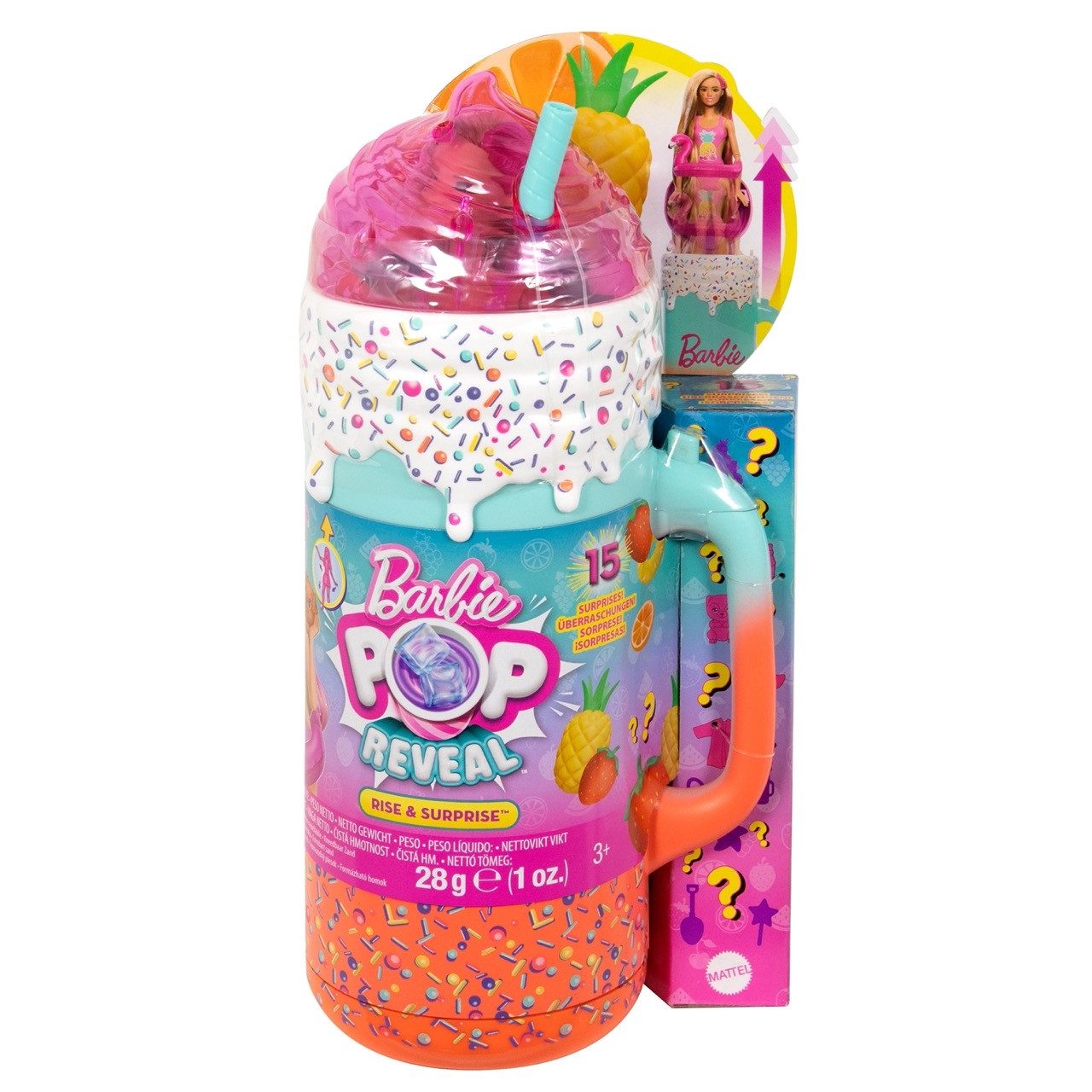 Mattel® Anziehpuppe Mattel HRK57 - Barbie Pop! Reveal Rise & Surprise Geschenkset