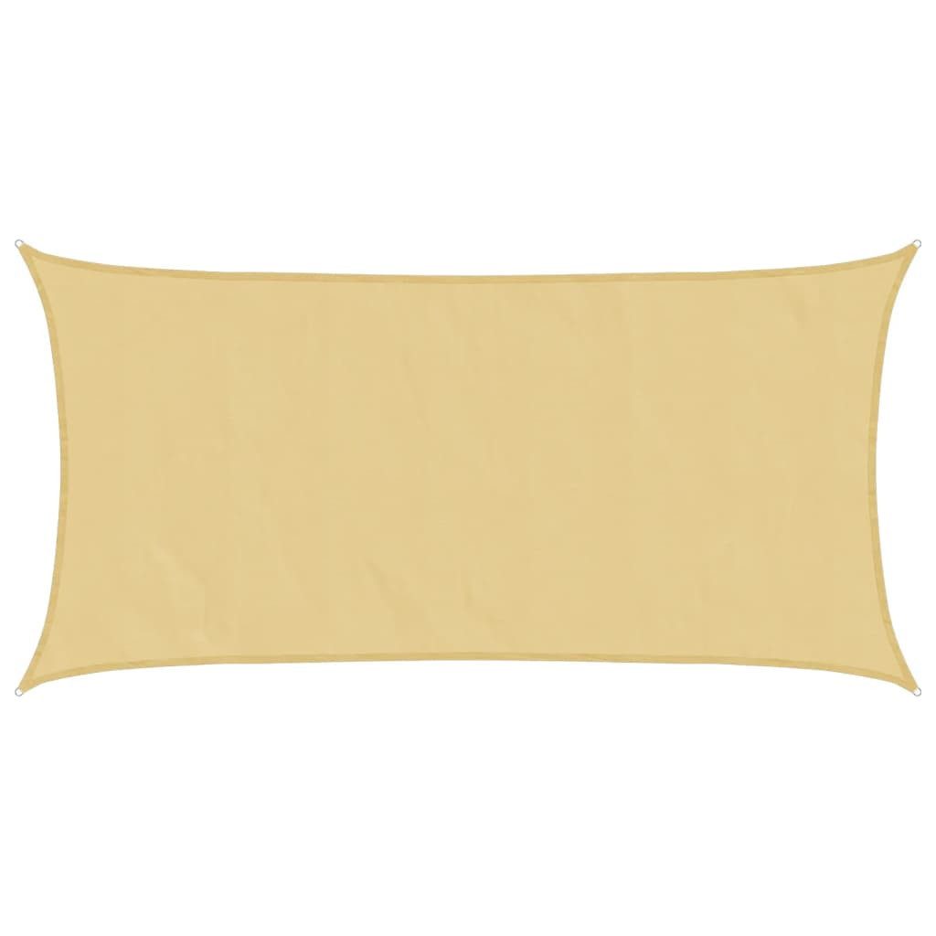 vidaXL Sonnensegel Sonnensegel Sandfarbe 5x2,5 m 100% Polyester Oxford, (1-tlg)