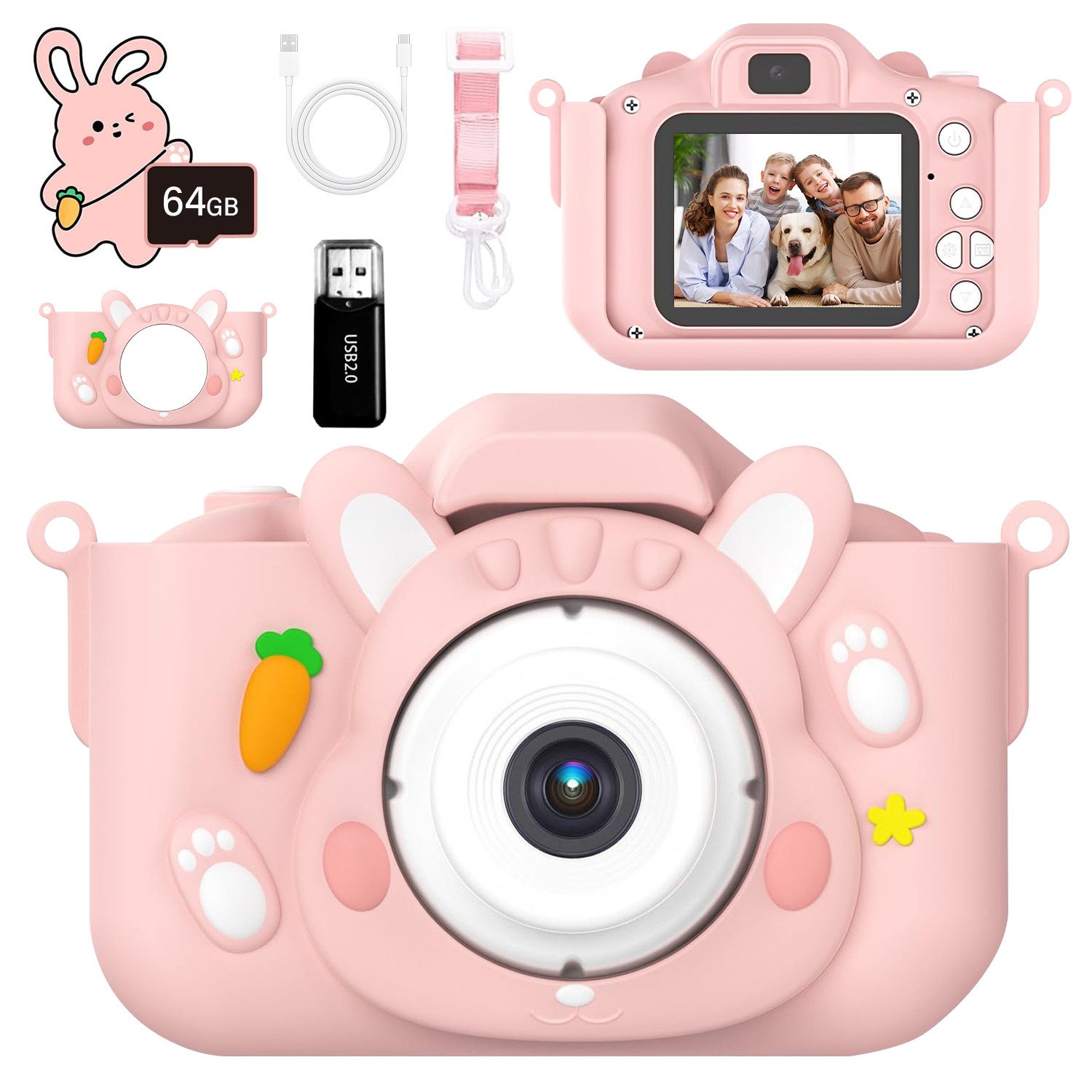 MOPUEA Digitalkamera Spielzeug-Kamera Anti-Drop Selfie Digital Video Kamera günstig online kaufen