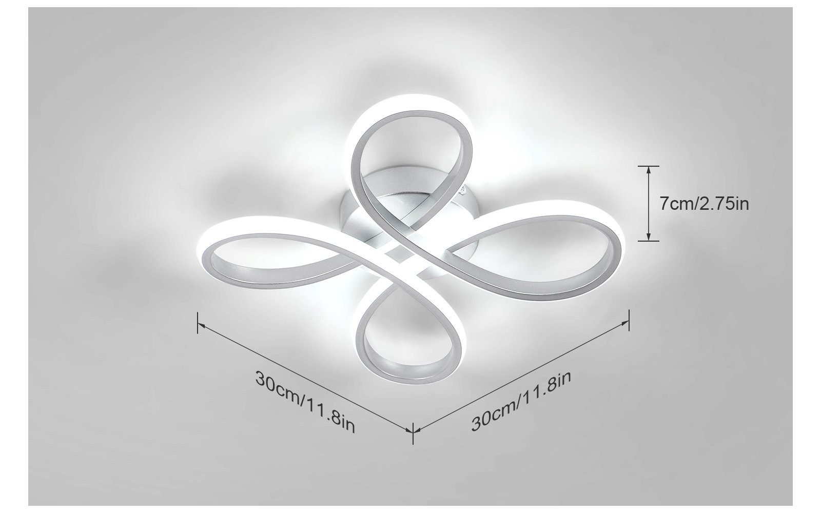 Goeco Deckenleuchte Blumenförmige LED-Deckenleuchte aus Aluminium, 30W, 650 günstig online kaufen