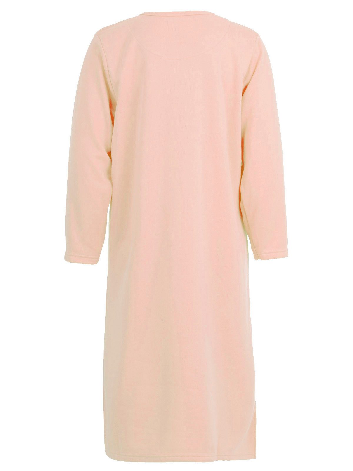 zeitlos Nachthemd Thermo Nachthemd - uni mit Stickerei günstig online kaufen