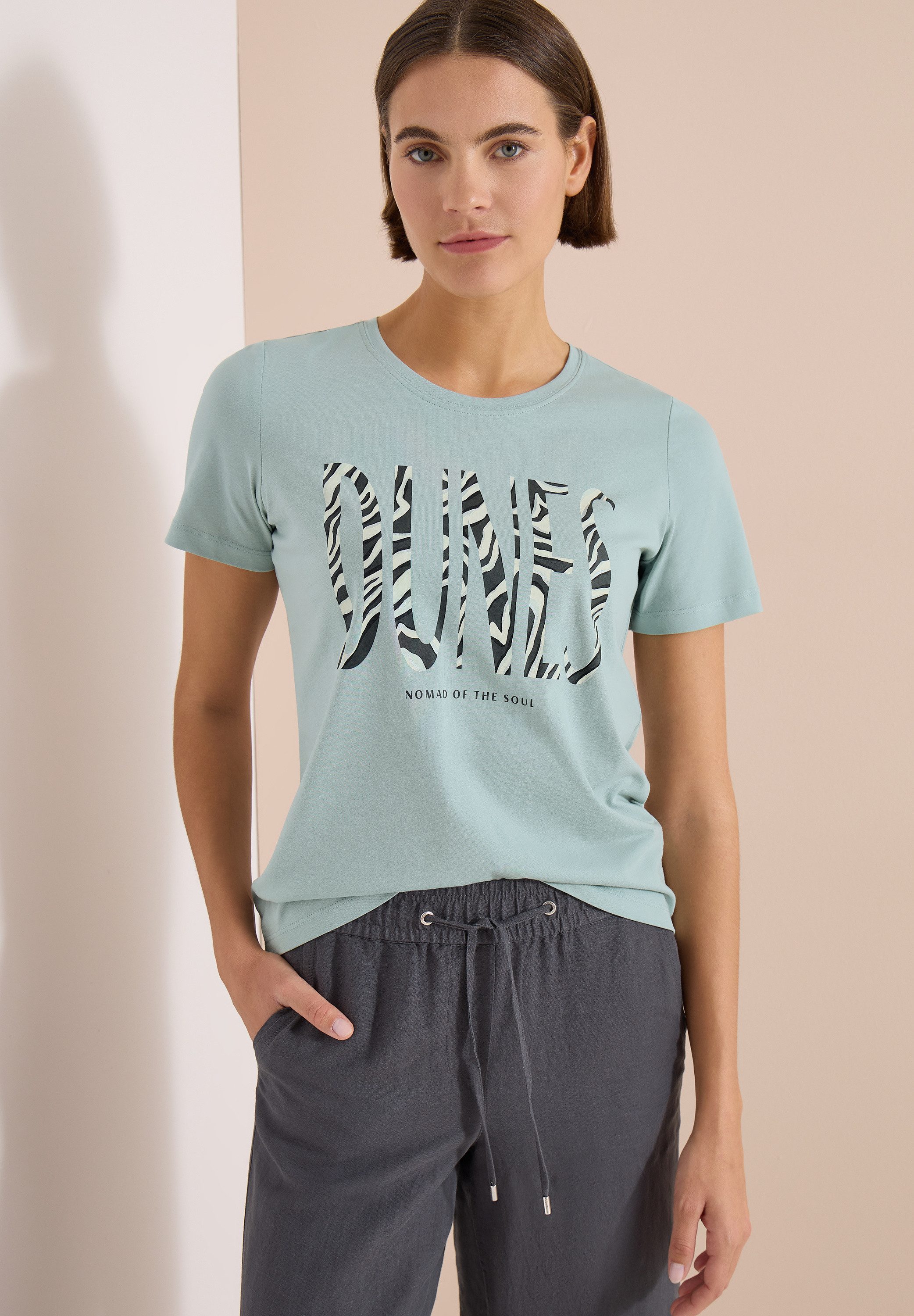 CECIL Kurzarmshirt Sommershirt mit Frontprint
