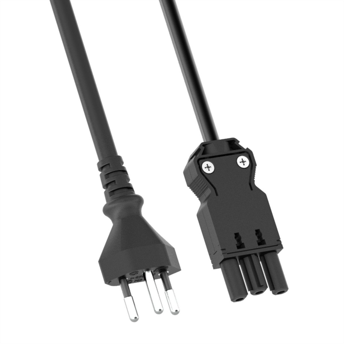 Zuleitung H05VV-F 3G1,0mm² L: 1,5m sw GST18/T12 Stromadapter