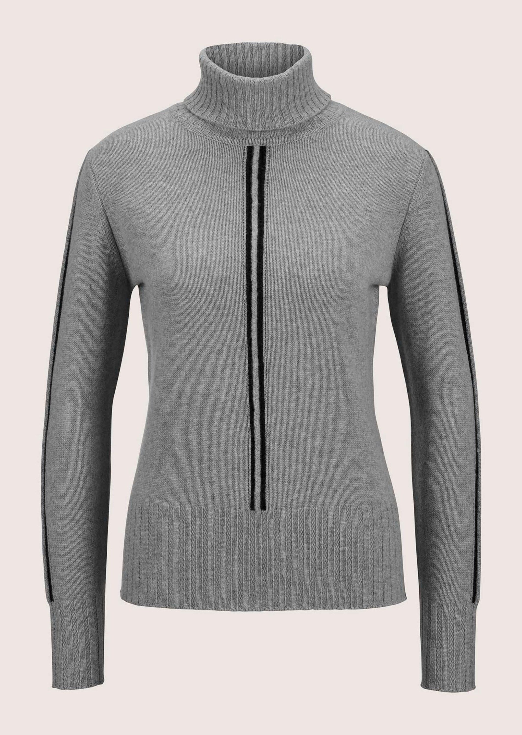 Strickpullover Moderner Wollpullover mit Ajour-Muster