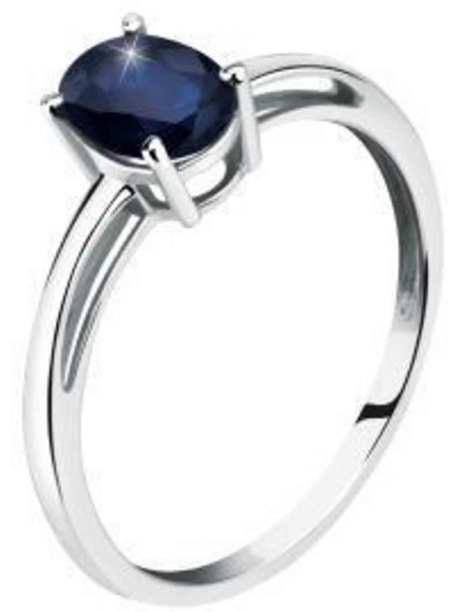 Goldring CHRIST Damen-Damenring 585er Weißgold 1 Saphir