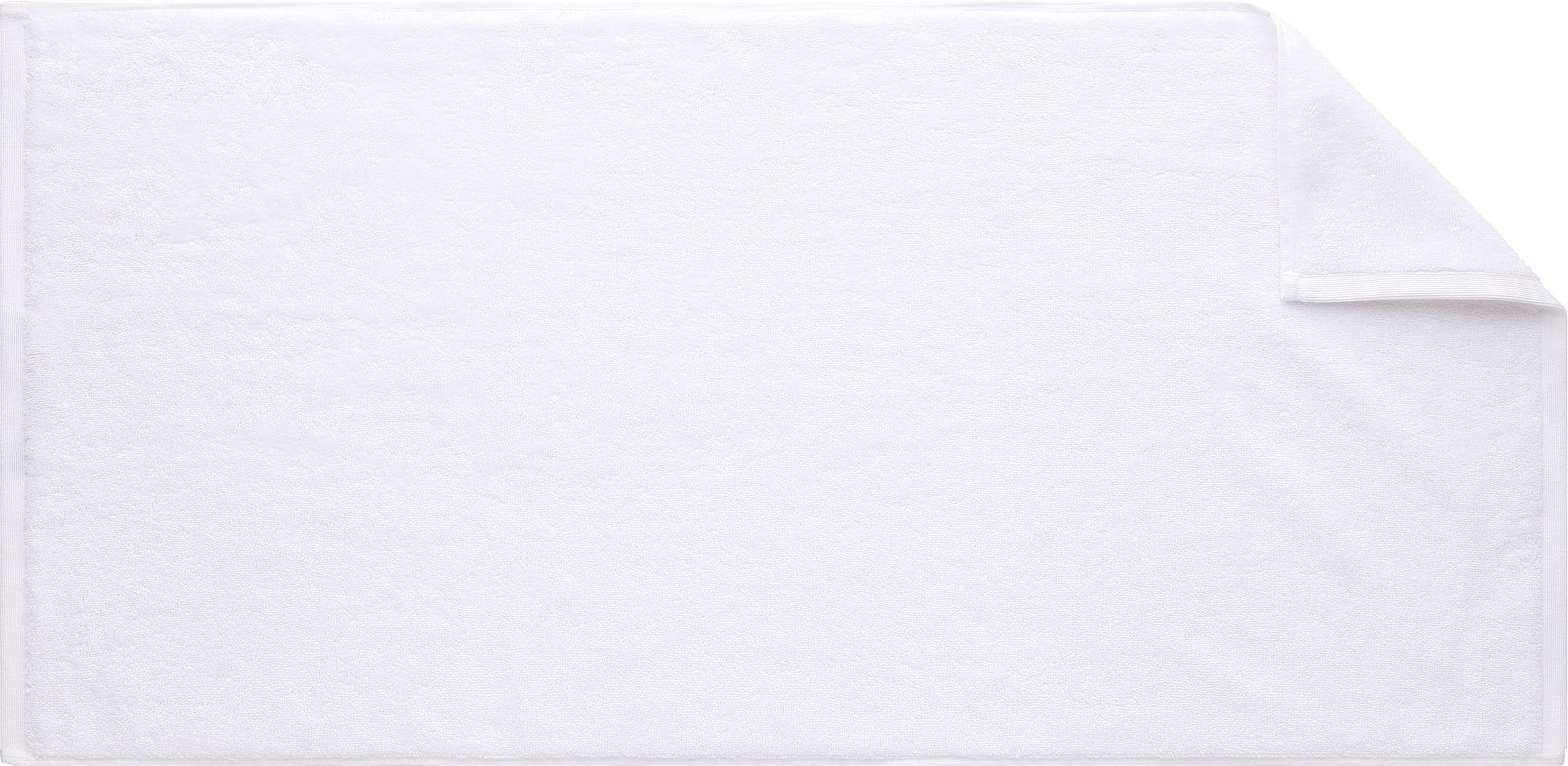 Walkfrottier Webkante, white Handtücher Uni Baumwolle (1-St), Elegant, Programm mit Egeria reine