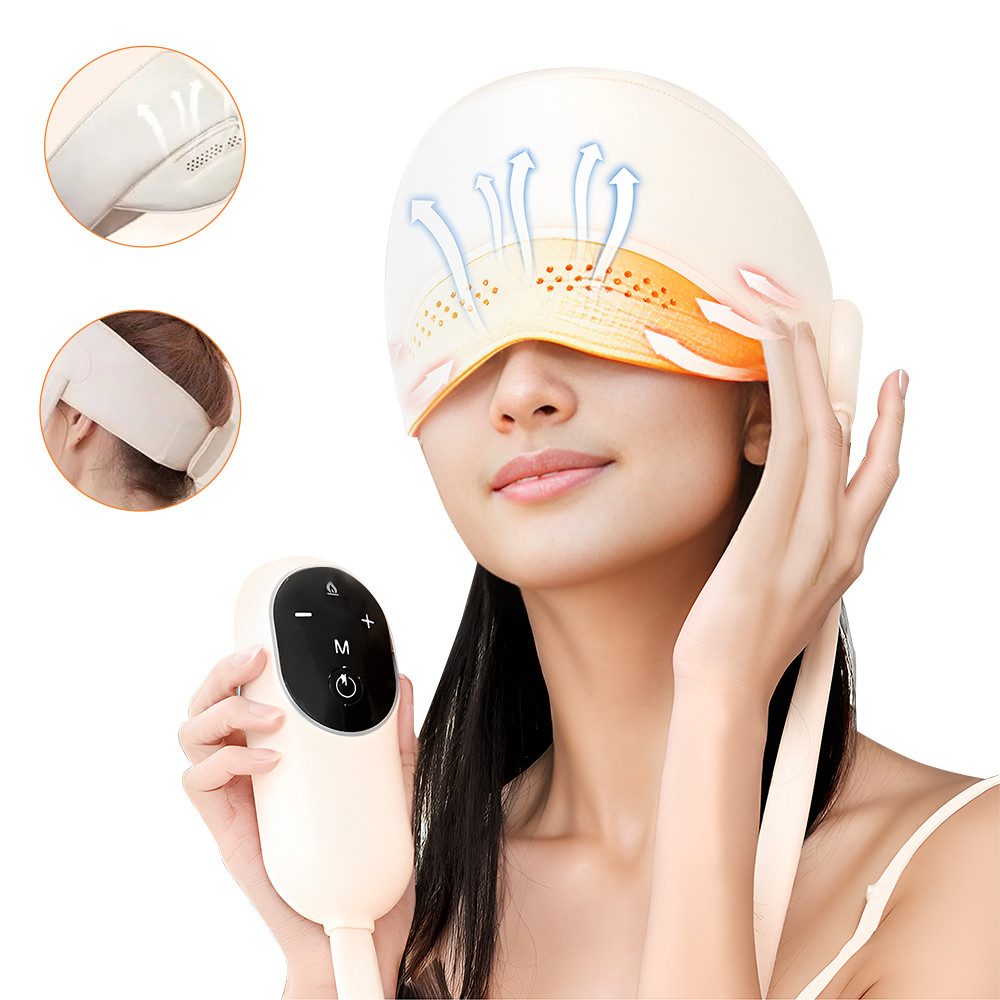 Massagegerät Kopfmassagegerät, 4 Modi, 3 Heizstufen, 360°-Massage