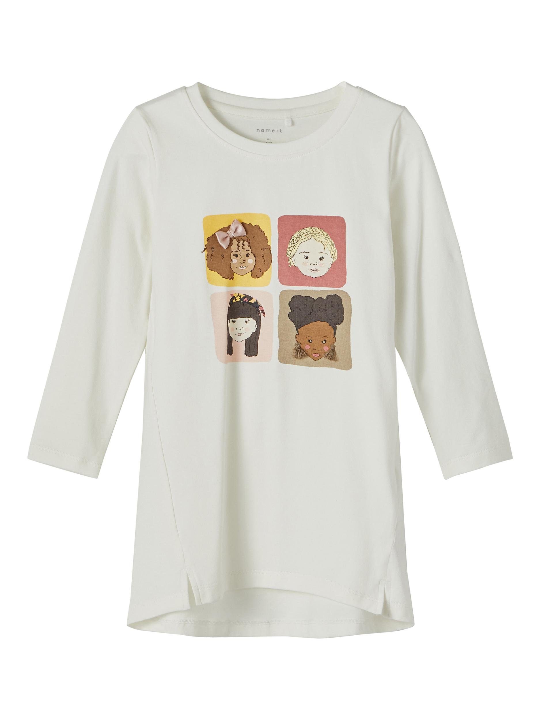 Name It A-Linien-Kleid Name It Mädchen Langarm-Kleid aus Bio-Baumwolle
