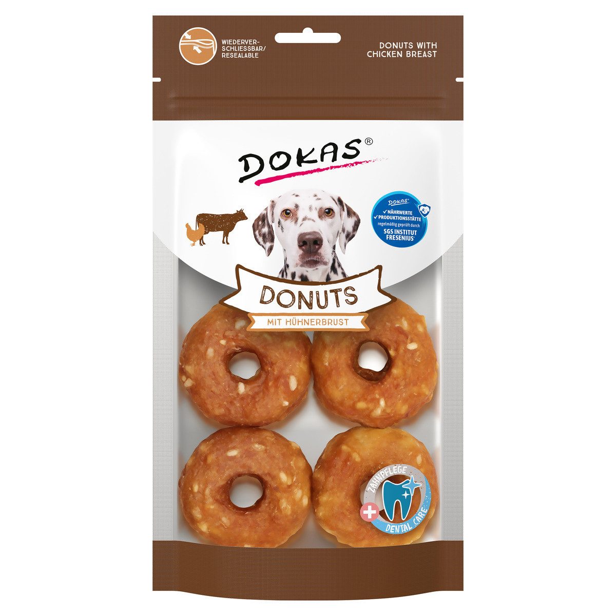 Dokas Donuts mit Hühnerbrust (4 Stück) 160 g