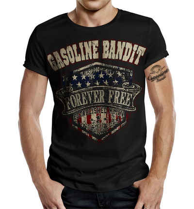 GASOLINE BANDIT® T-Shirt Gasoline Bandit: Forever Free Big Size Print