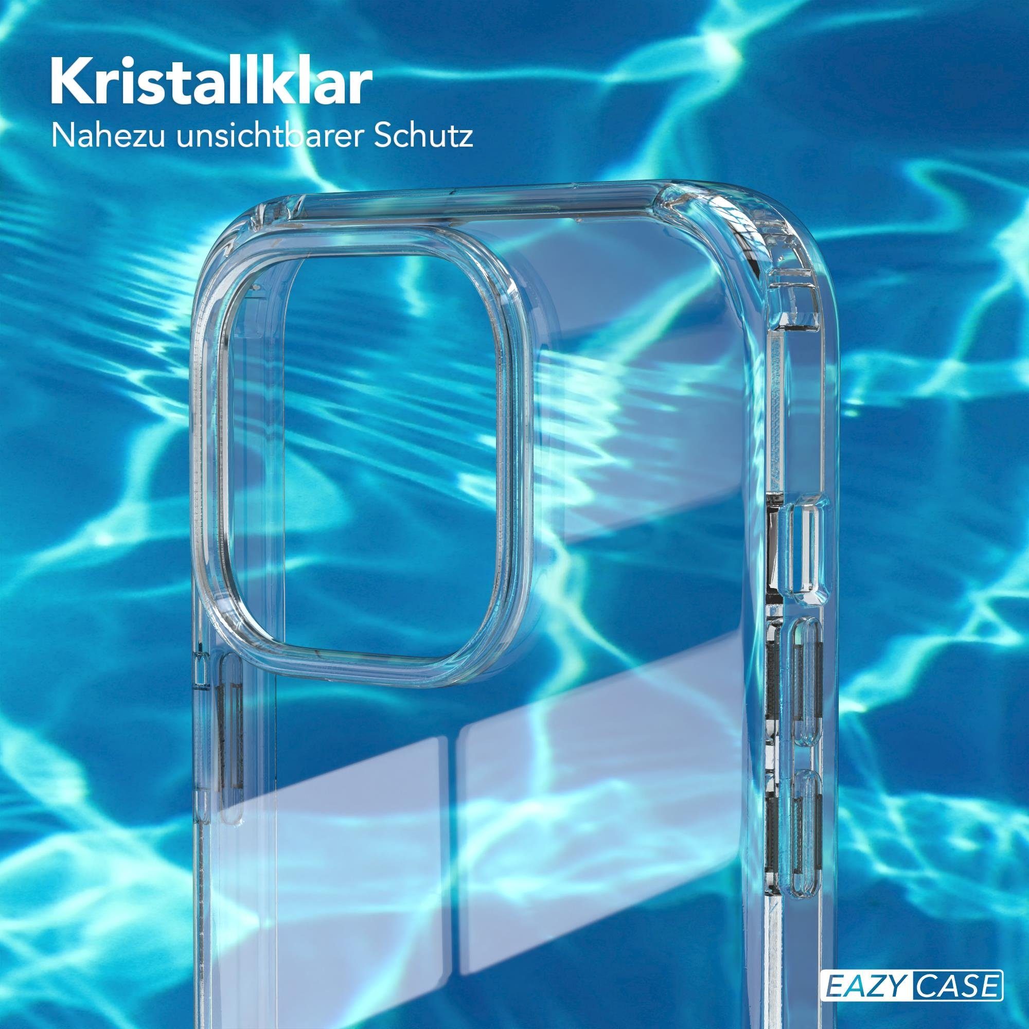 EAZY CASE Handyhülle Crystal Case für iPhone 15 / Plus / Pro / Pro Max 6,1 Zoll, Schutzhülle Kameraschutz Silikonhülle Transparent Handyhülle Slimcover