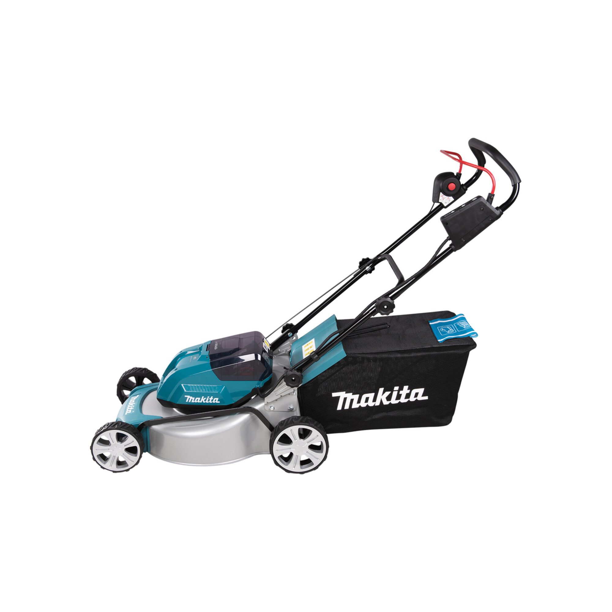 Makita Akku-Rasentrimmer Makita Akku-Rasenmäher 2x18V / 6,0 Ah, 4 Akkus + Ladegerät