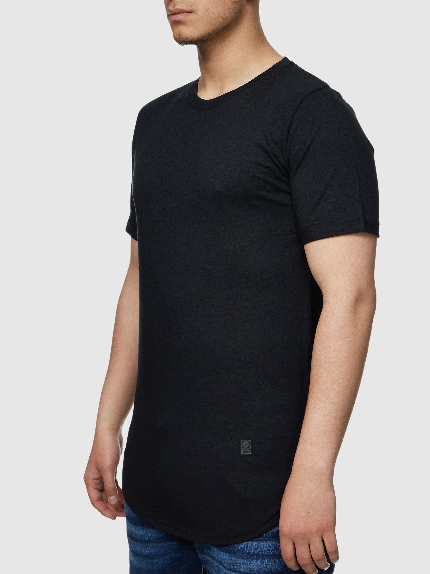 John Kayna T-Shirt John Kayna Fitness Tee, TS-3659 Polo 1-tlg) Freizeit Kurzarmshirt (Shirt T-Shirt Schwarz Casual