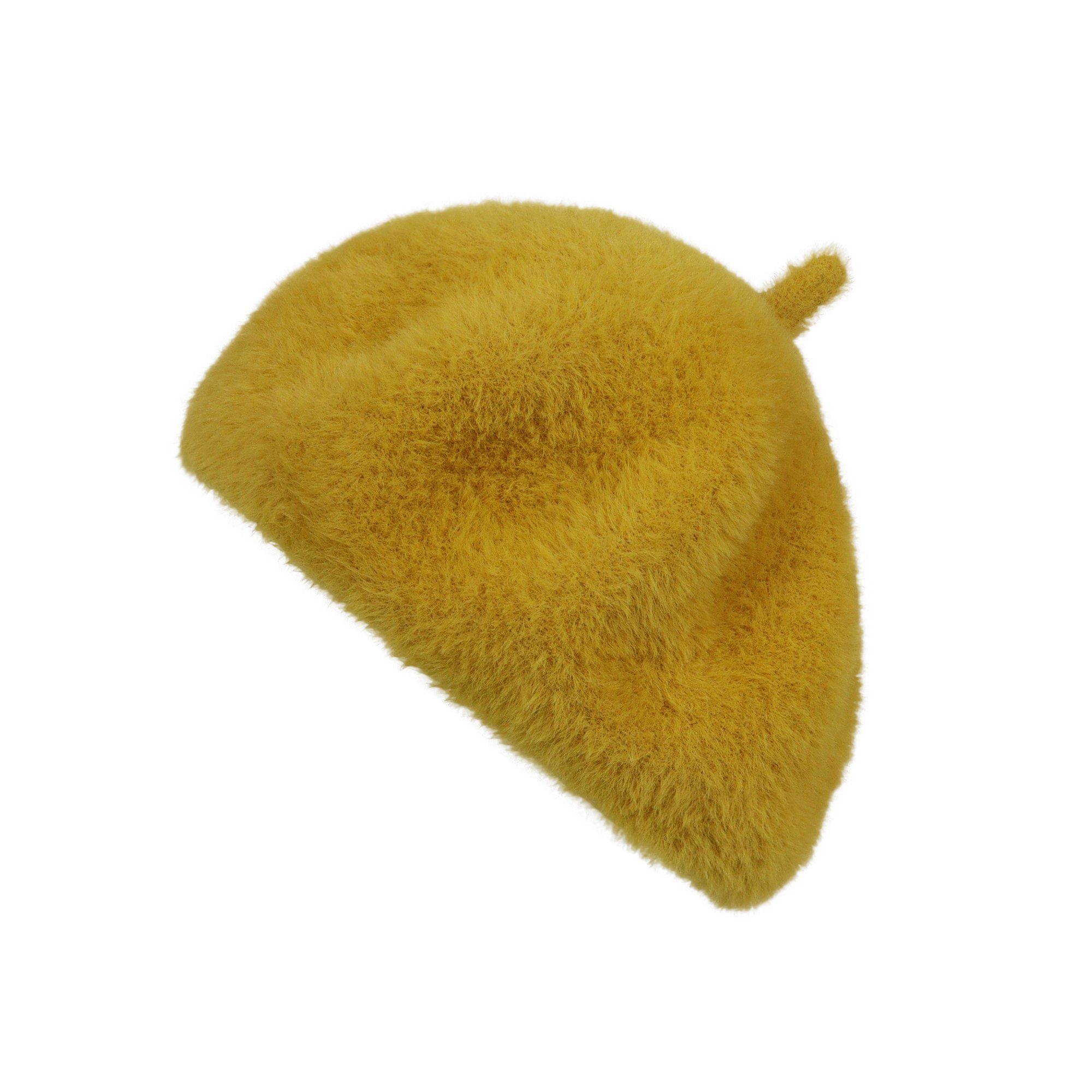 ZEBRO Baskenmütze Plüsch Beret