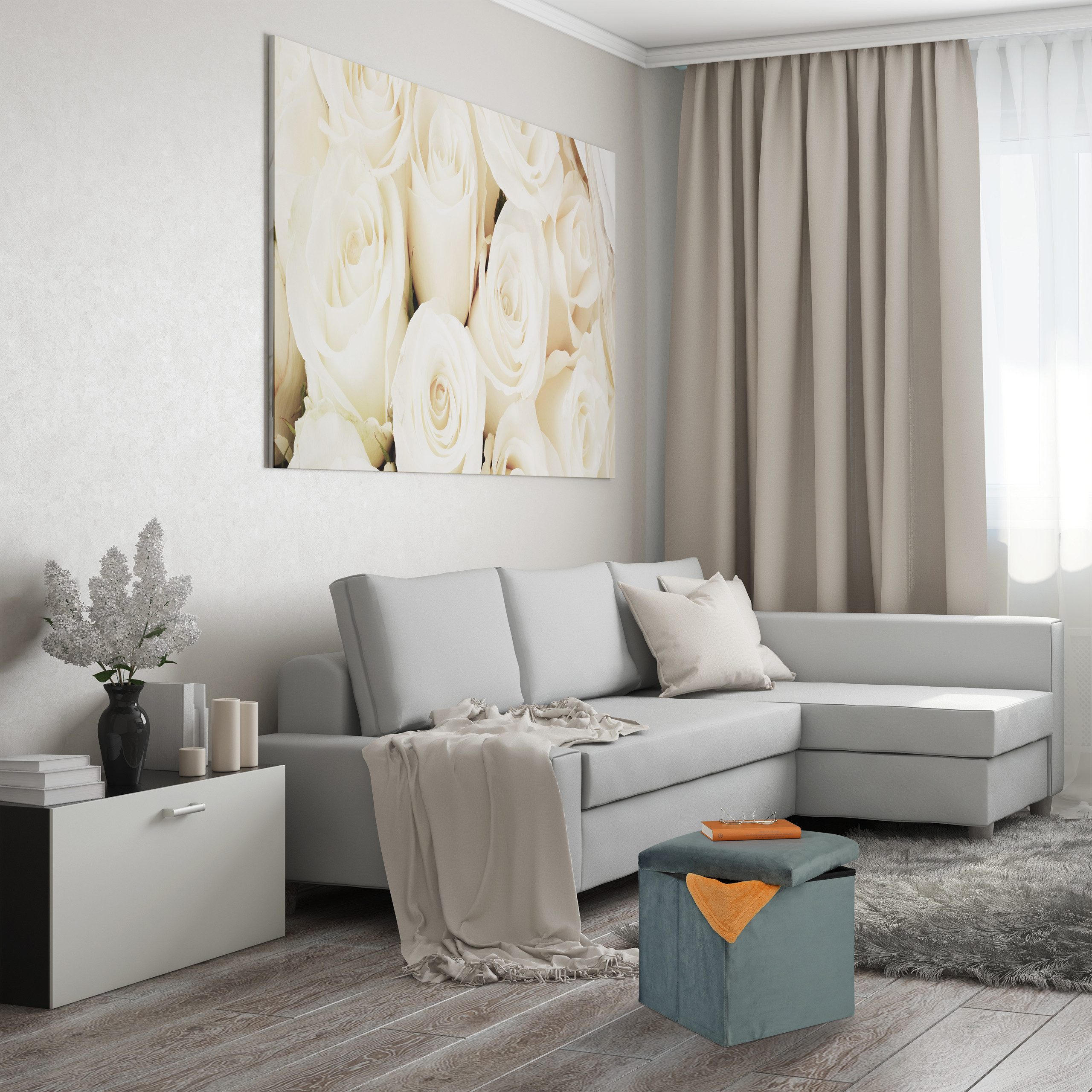 relaxdays Stauraumhocker Sitzhocker mit Stauraum, Dunkelgrau günstig online kaufen