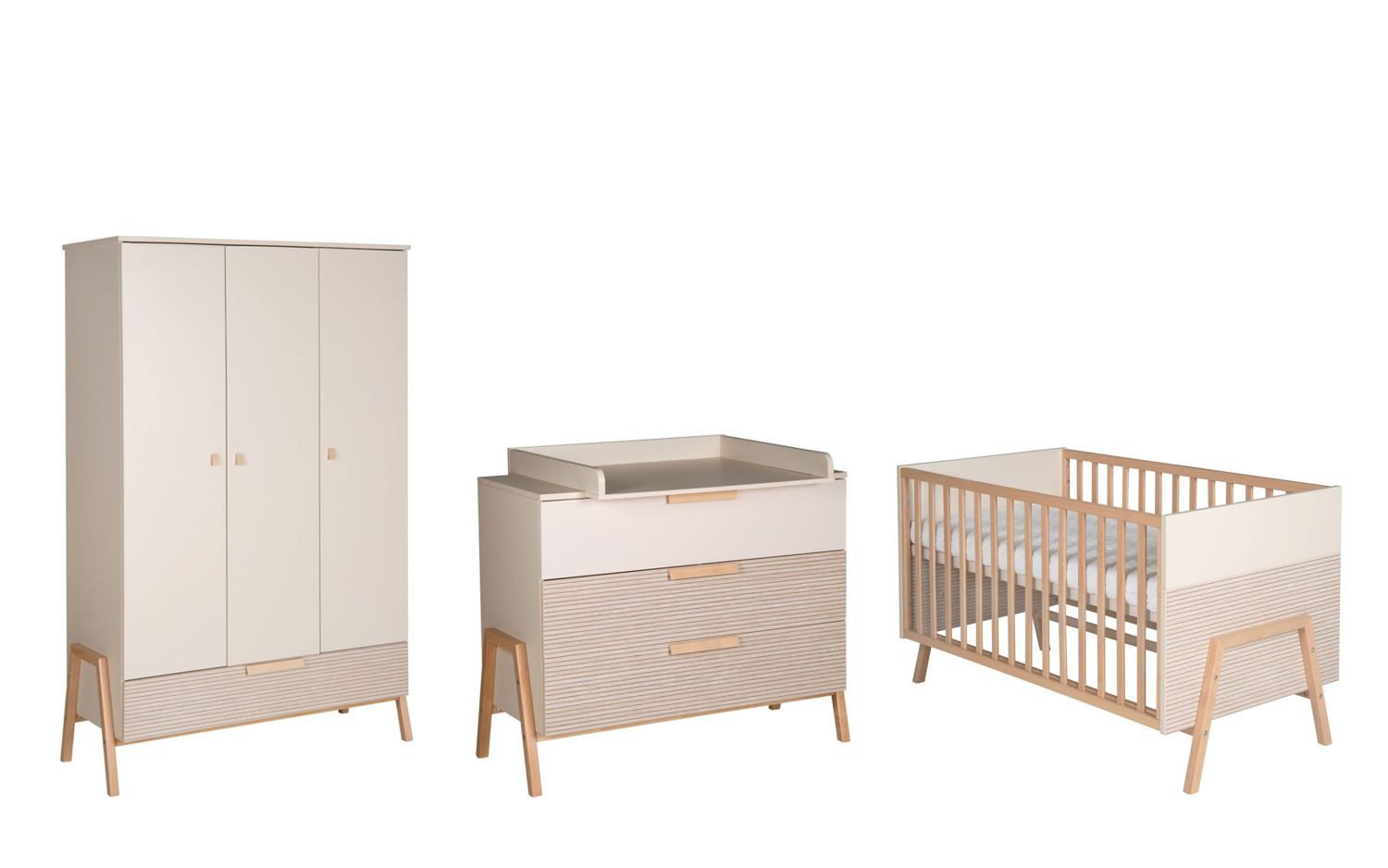 Schardt Babyzimmer-Komplettset 3-tlg Kinderzimmer Happy mit Schrank 3 Türen