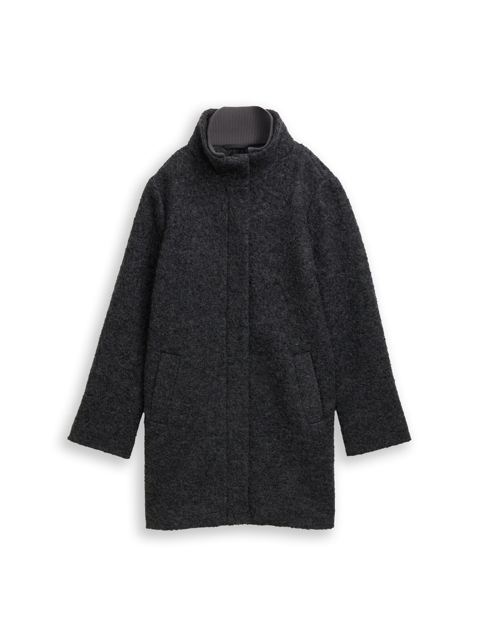TOM TAILOR Denim Kurzmantel Jacken Bouclé Wollmantel mit Stehkragen