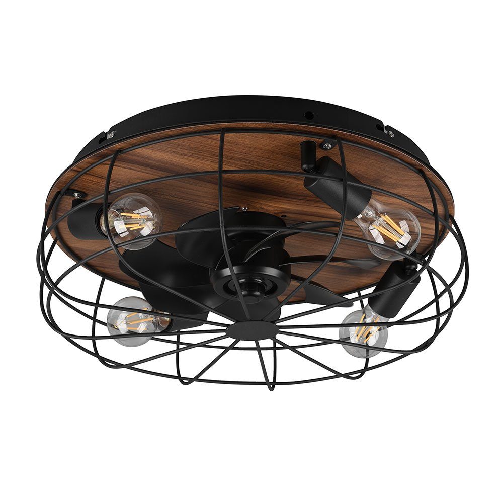 Reality Leuchten Deckenventilator, Deckenventilator mit Fernbedienung Deckenlampe Wohnzimmer Lüfter