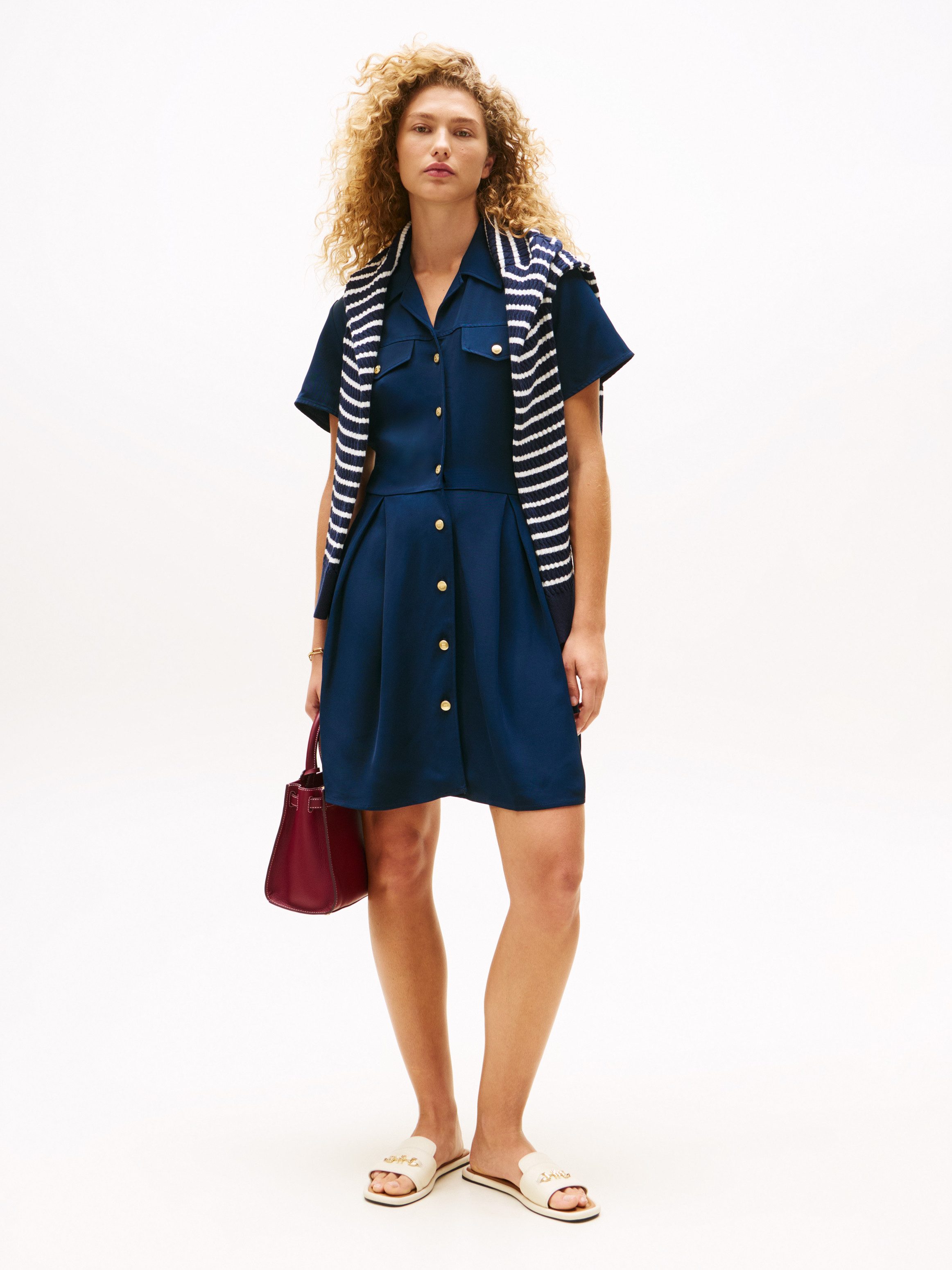 Tommy Hilfiger Hemdblusenkleid VIS TWILL S/S F&F MINI DRESS